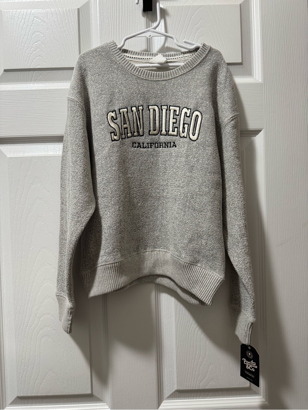 San Diego California Crewneck Sweater - Light Gray